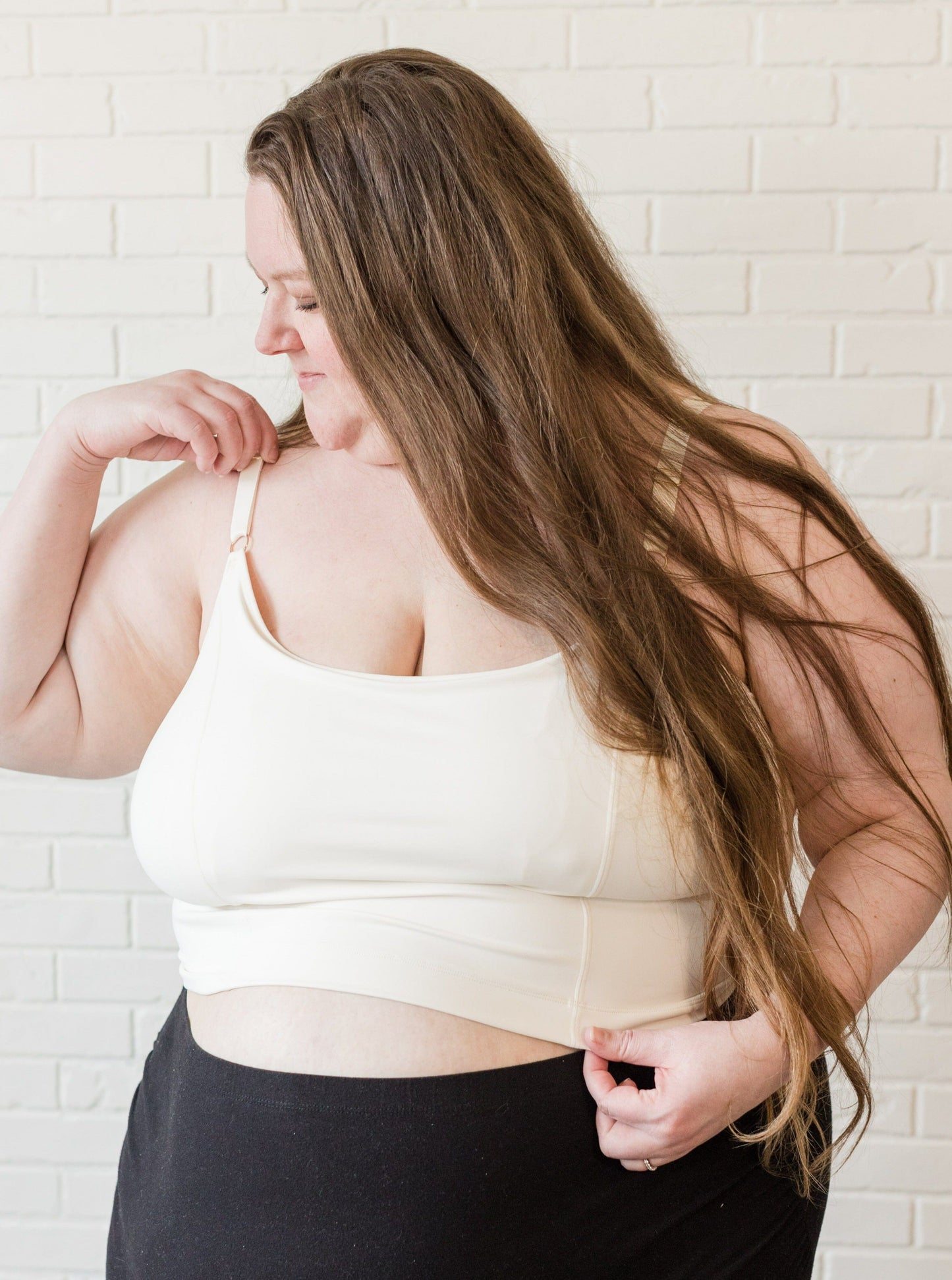 Davin & Adley [LACE BACK] Amelia Pumping & Nursing Crop Cami