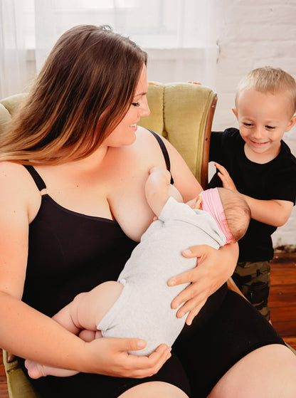 Davin & Adley [LACE BACK] Amelia Pumping & Nursing Crop Cami