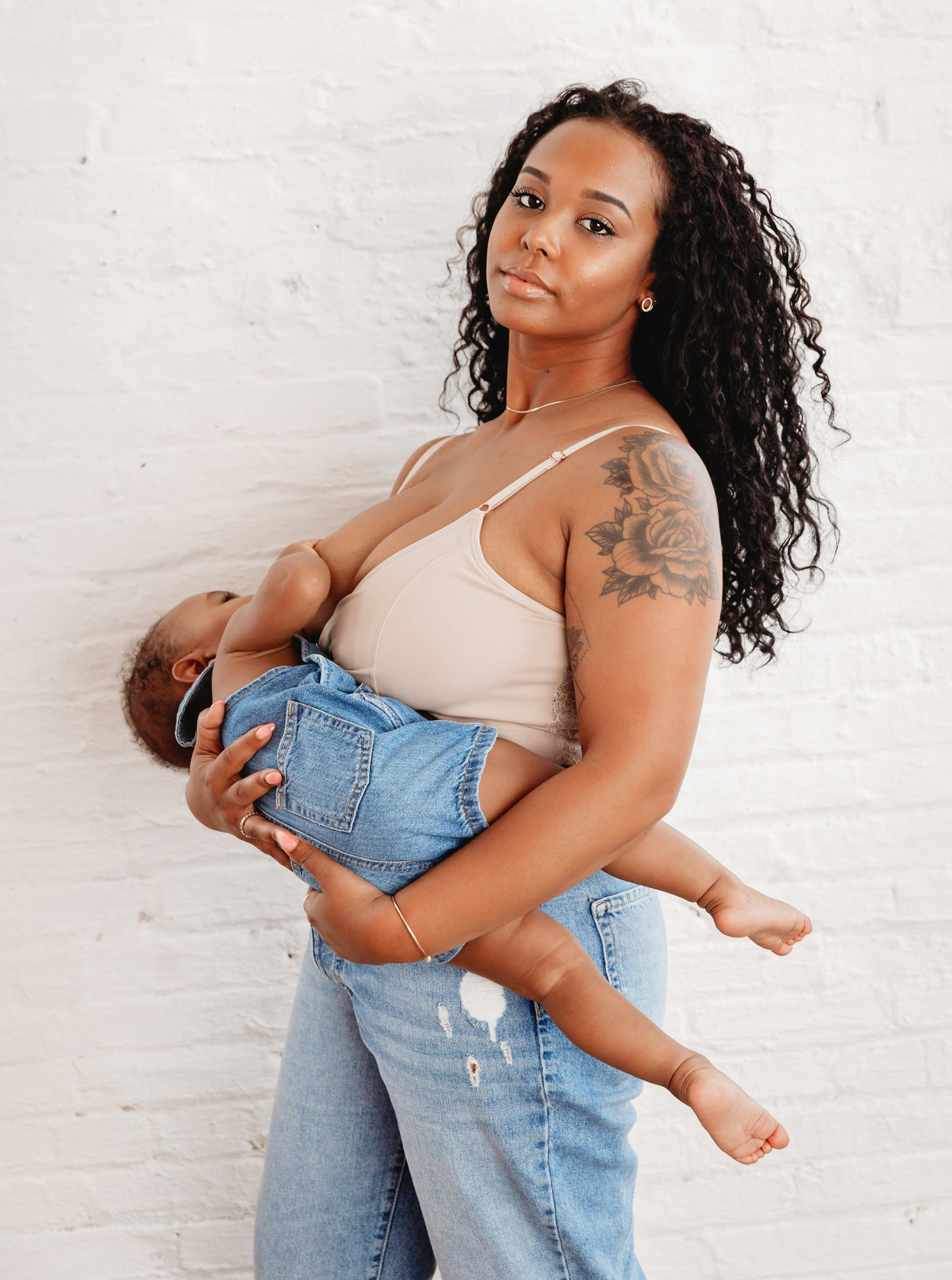 Davin & Adley [LACE BACK] Amelia Pumping & Nursing Crop Cami