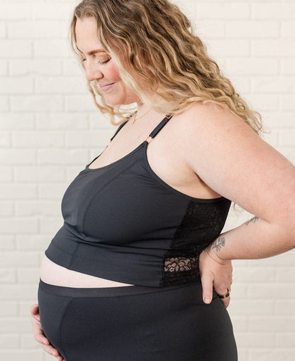 Davin & Adley [LACE BACK] Amelia Pumping & Nursing Crop Cami
