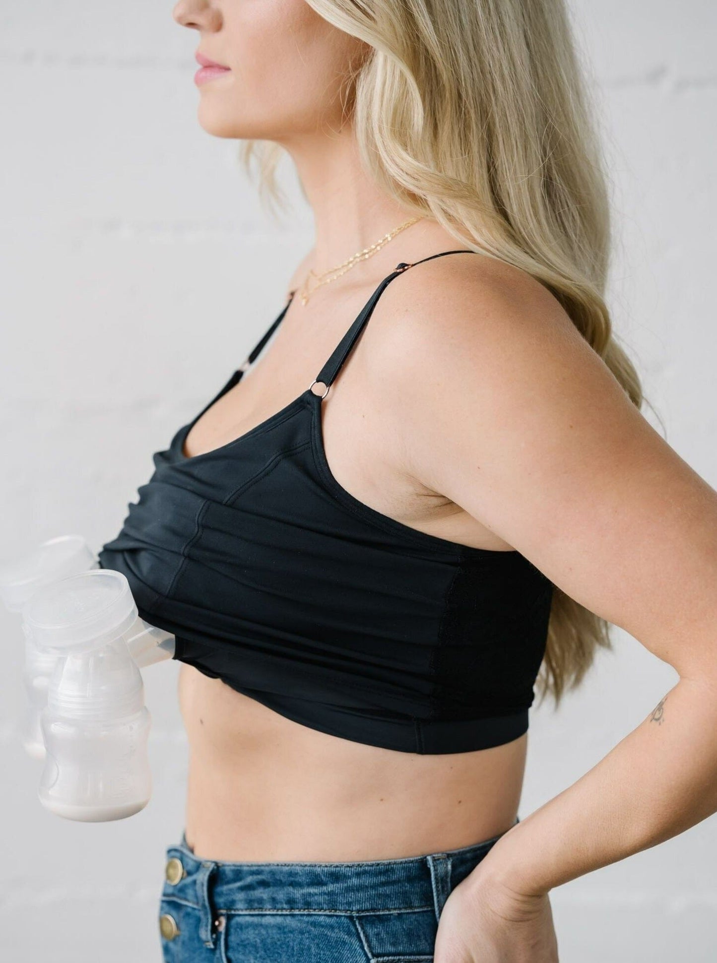 Davin & Adley [LACE BACK] Amelia Pumping & Nursing Crop Cami