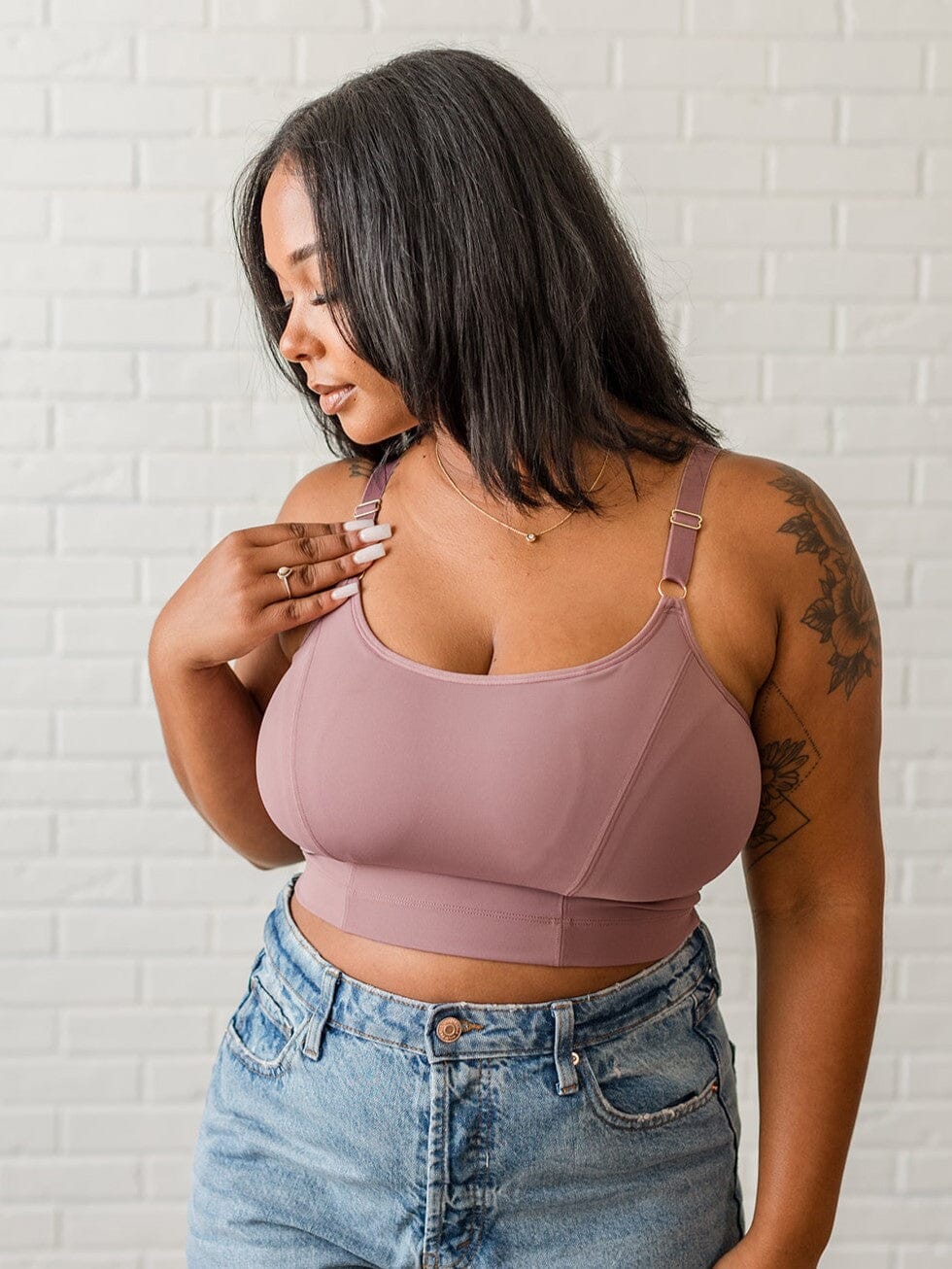 Davin & Adley [LACE BACK] Amelia Pumping & Nursing Crop Cami