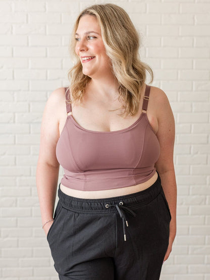 Davin & Adley [LACE BACK] Amelia Pumping & Nursing Crop Cami