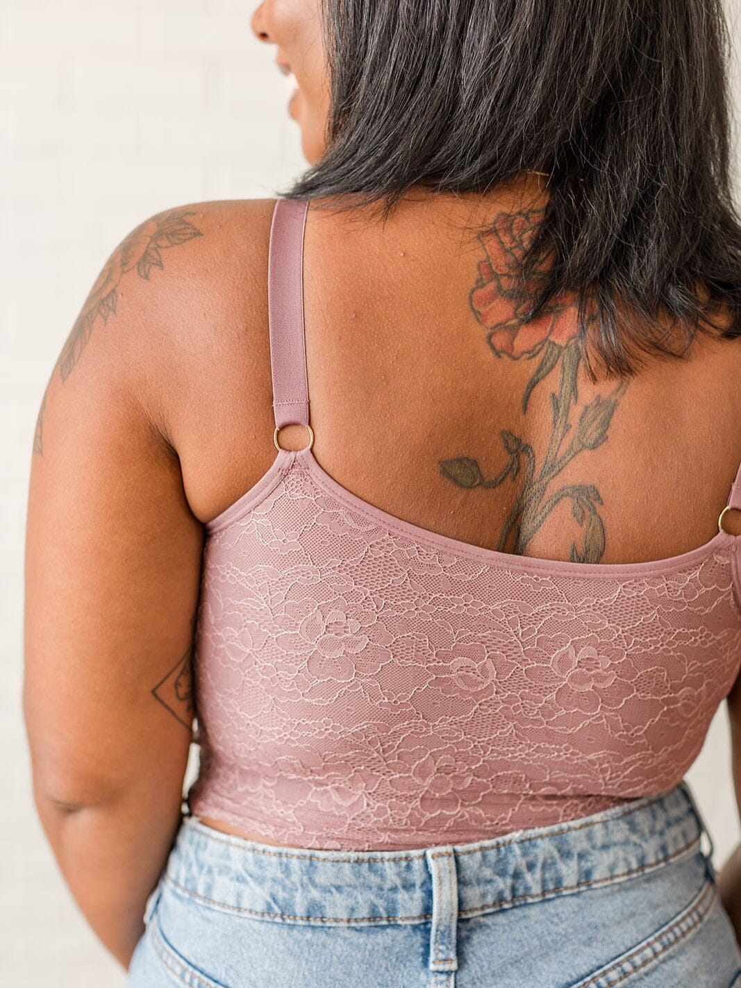 Davin & Adley [LACE BACK] Amelia Pumping & Nursing Crop Cami