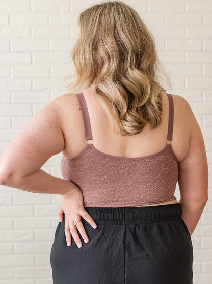 Davin & Adley [LACE BACK] Amelia Pumping & Nursing Crop Cami