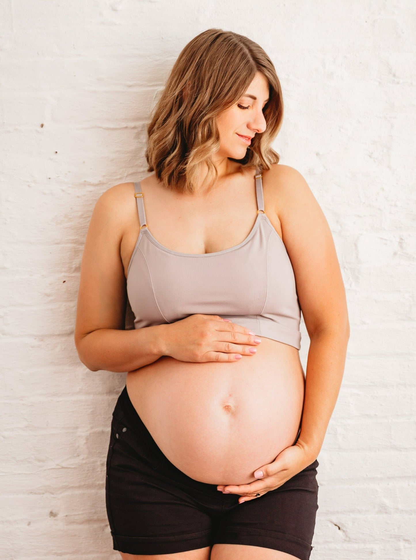 Davin & Adley [LACE BACK] Amelia Pumping & Nursing Crop Cami