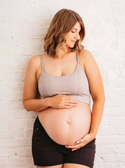 Davin & Adley [LACE BACK] Amelia Pumping & Nursing Crop Cami