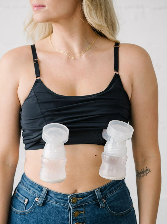 Davin & Adley [LACE BACK] Amelia Pumping & Nursing Crop Cami