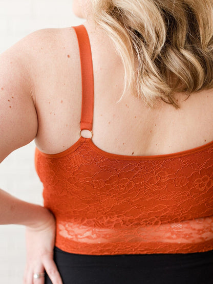 Davin & Adley [LACE BACK] Amelia Pumping & Nursing Crop Cami