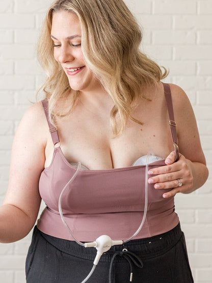 Davin & Adley [LACE BACK] Amelia Pumping & Nursing Crop Cami