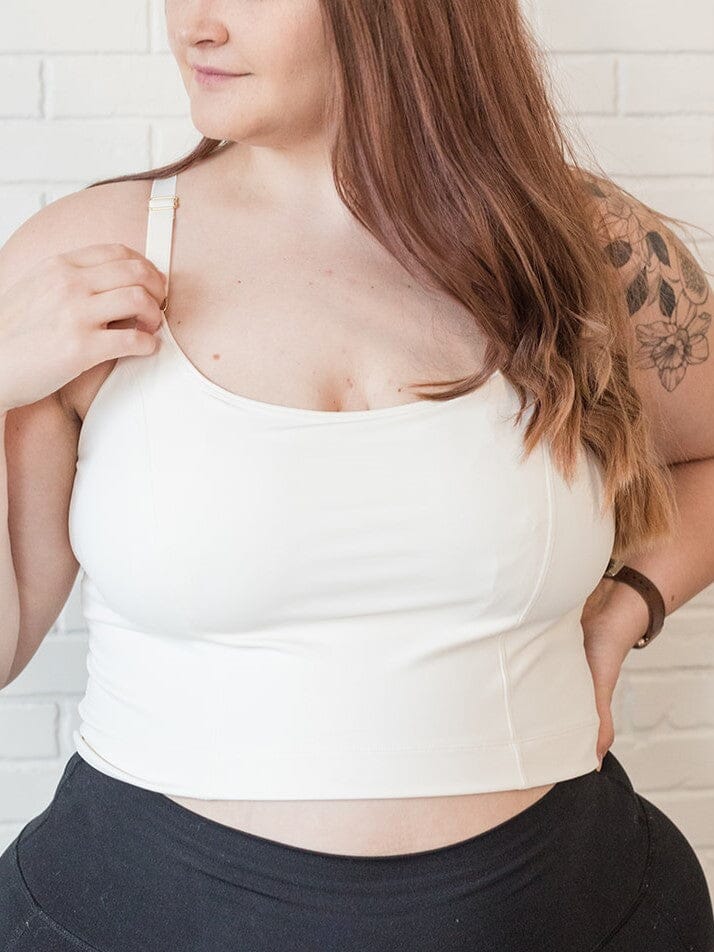 Davin & Adley [LACE BACK] Amelia Pumping & Nursing Crop Cami