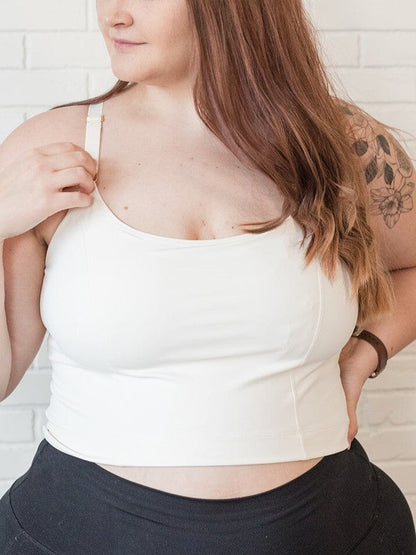 Davin & Adley [LACE BACK] Amelia Pumping & Nursing Crop Cami