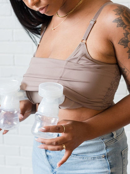 Davin & Adley [LACE BACK] Amelia Pumping & Nursing Crop Cami