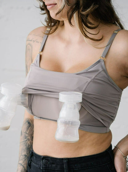 Davin & Adley [LACE BACK] Amelia Pumping & Nursing Crop Cami