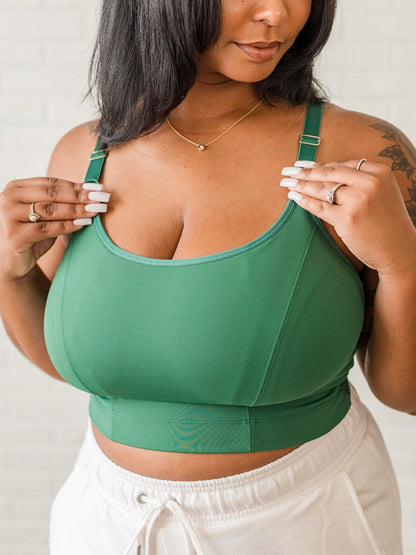 Davin & Adley [LACE BACK] Amelia Pumping & Nursing Crop Cami - Holiday