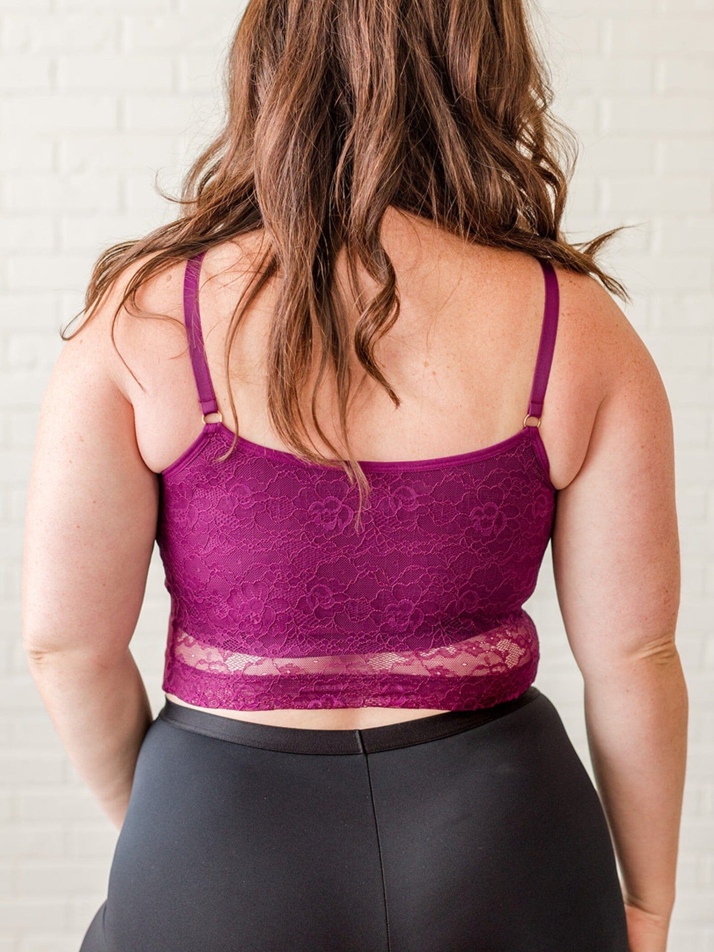 Davin & Adley [LACE BACK] Amelia Pumping & Nursing Crop Cami - Holiday