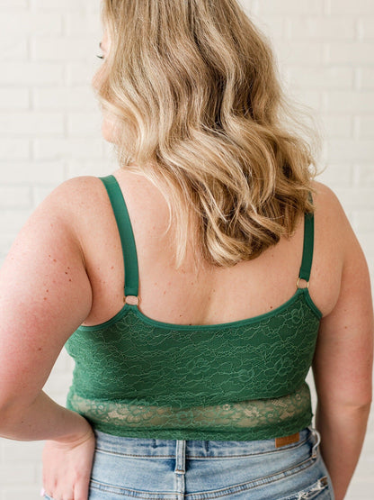 Davin & Adley [LACE BACK] Amelia Pumping & Nursing Crop Cami - Holiday