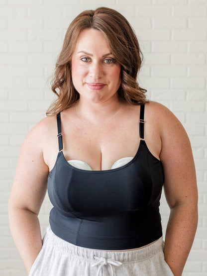 Davin & Adley [SOLID BACK] Amelia Pumping & Nursing Crop Cami