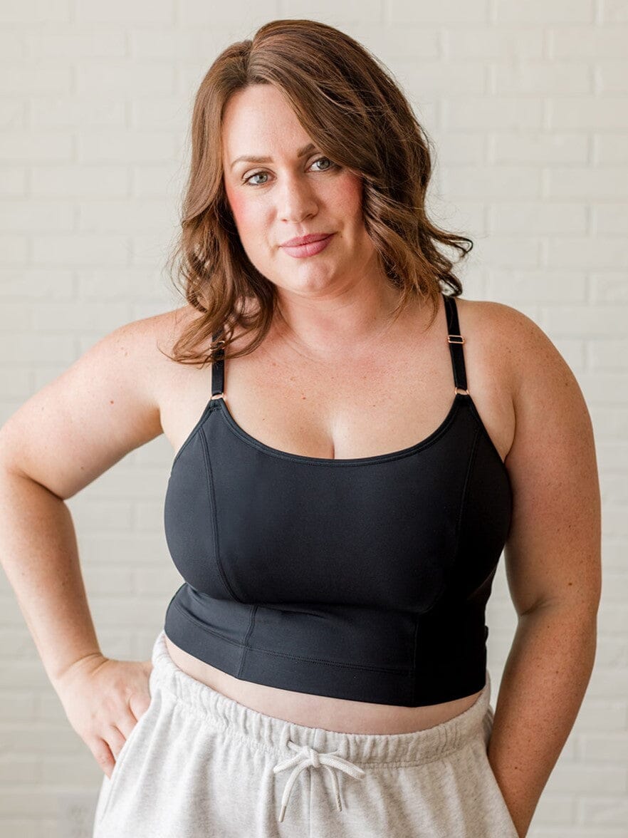 Davin & Adley [SOLID BACK] Amelia Pumping & Nursing Crop Cami
