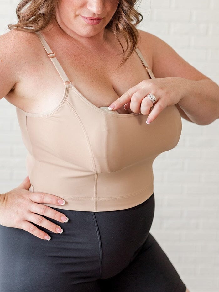 Davin & Adley [SOLID BACK] Amelia Pumping & Nursing Crop Cami