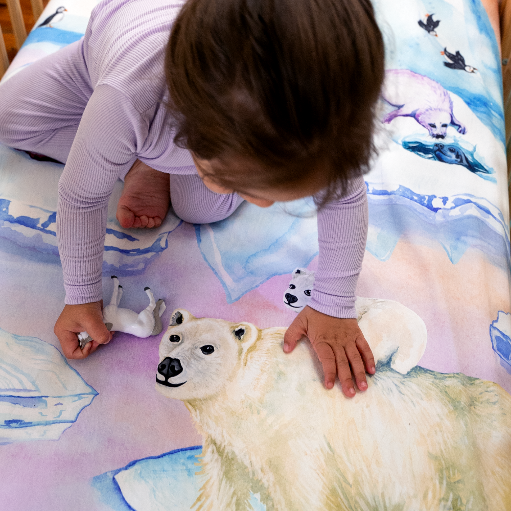 Moon Star Baby Ice Ice Baby Fitted Crib Sheet