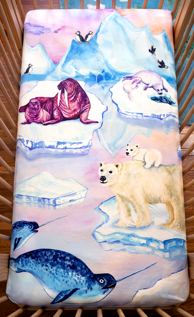 Moon Star Baby Ice Ice Baby Fitted Crib Sheet