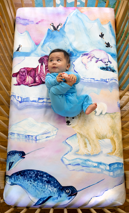 Moon Star Baby Ice Ice Baby Fitted Crib Sheet