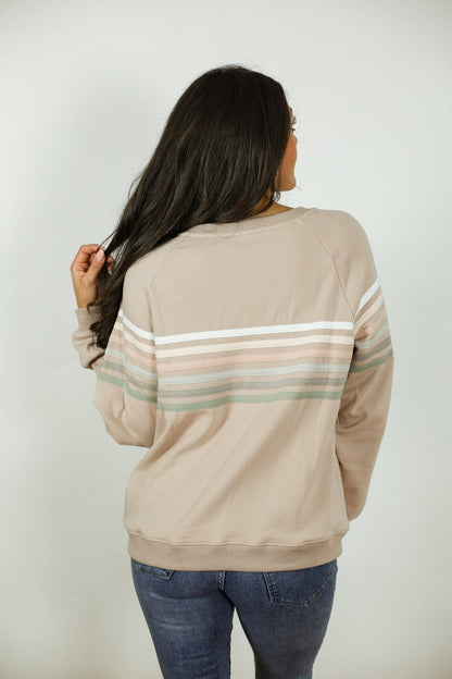 Limited Edition Six Stripe Invisible Zip Breastfeeding Sweater