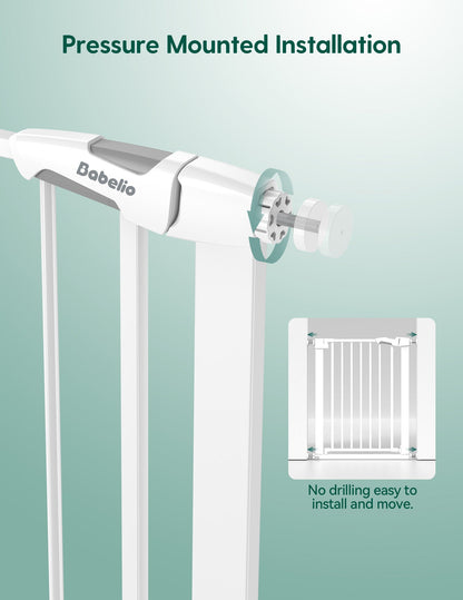 Babelio PressGuard C5 | Narrow Baby Gate for Small Spaces