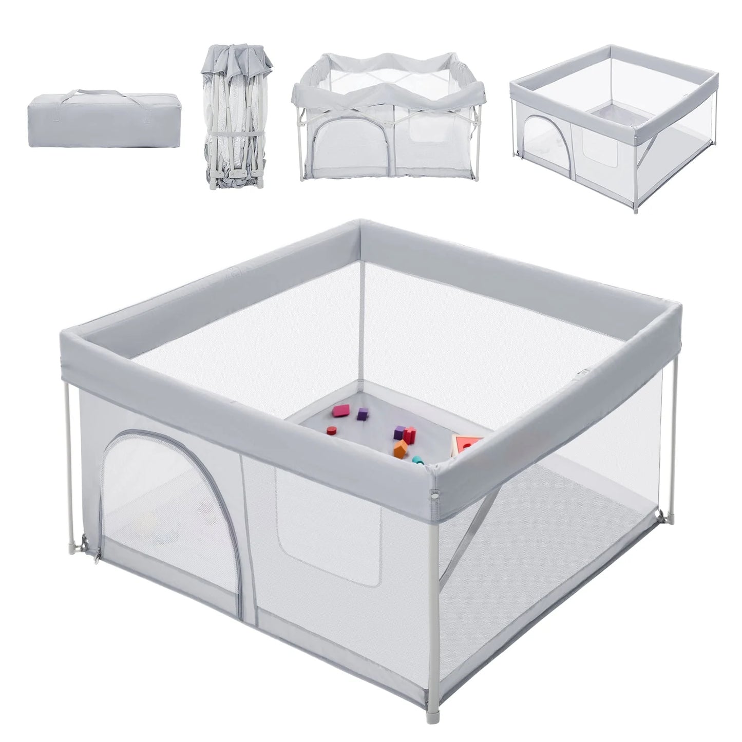Babelio Baby Playpen | 2-Step Folding Indoor & Outdoor Playpen
