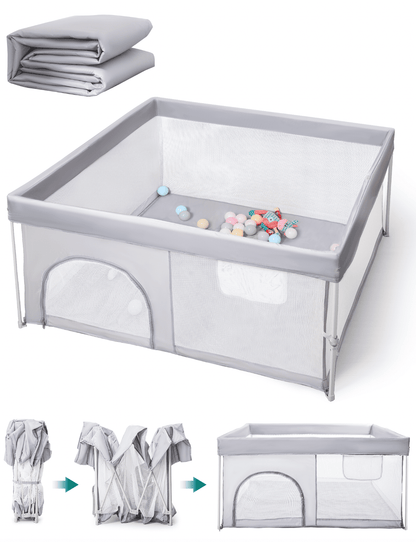 Babelio Baby Playpen | 2-Step Folding Indoor & Outdoor Playpen