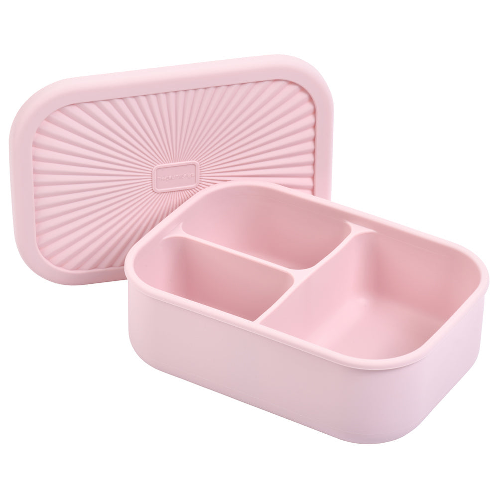 Three Little Tots Ballet Pink Silicone Bento Box