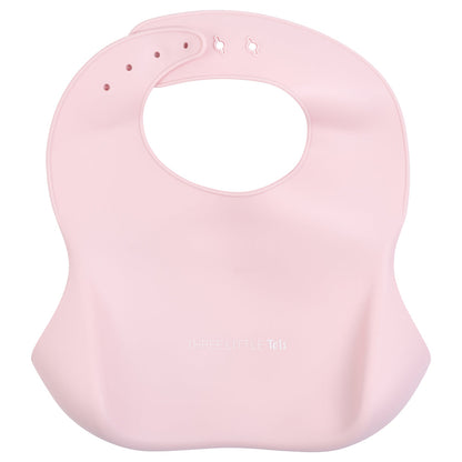 Three Little Tots Ballet Pink Silicone Bib