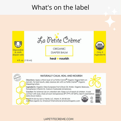 La Petite Cream Organic French Diaper Rash Cream - 4 oz