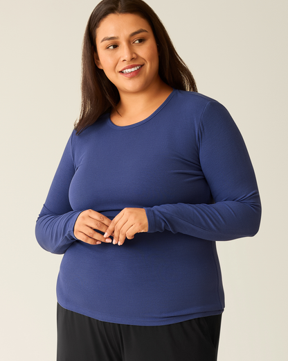 Ribbed Bamboo Long Sleeve Nursing T-shirt