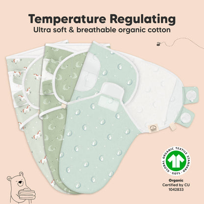 3pk Soothe Baby Swaddles 0-3 Months, Sleep Sack for Newborns