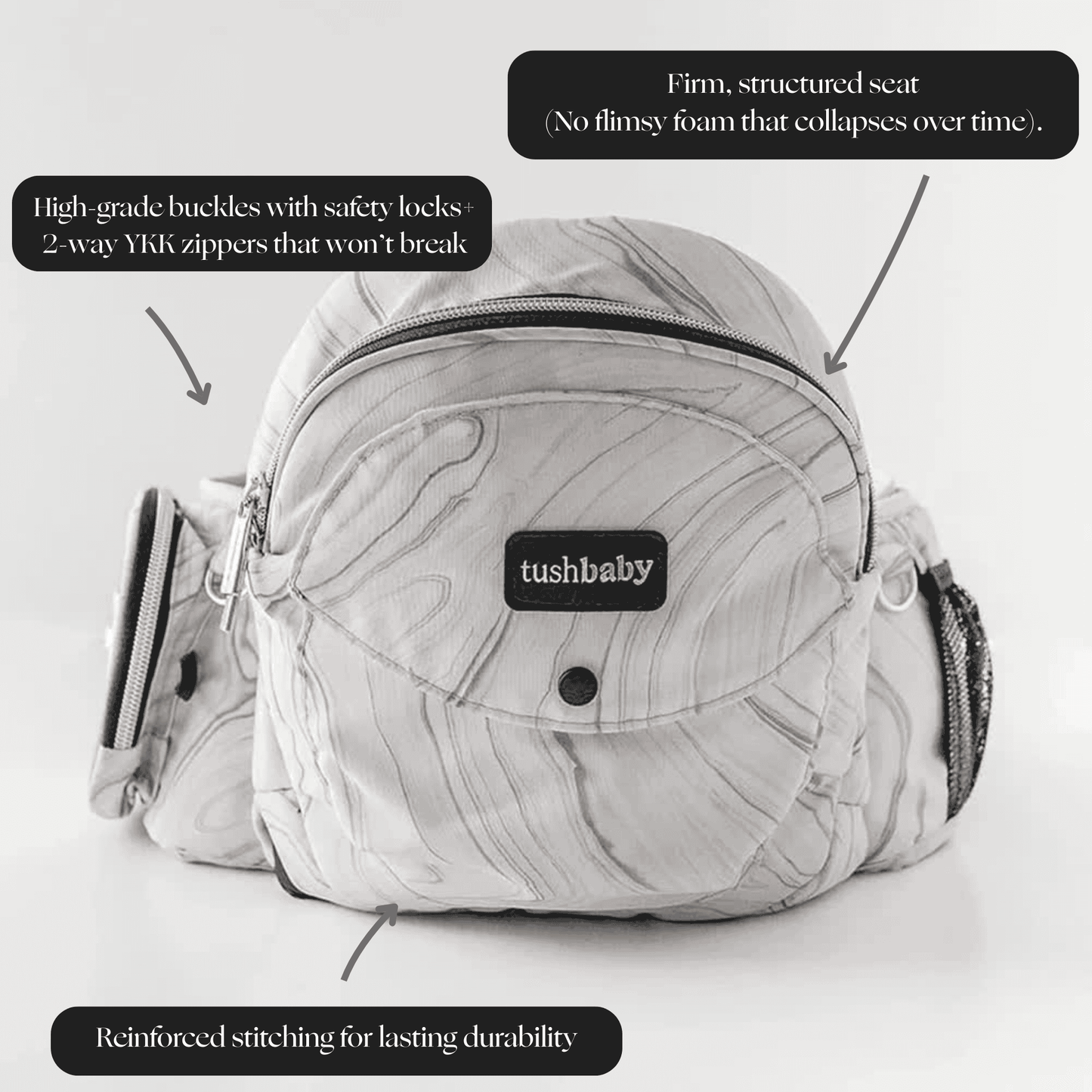 Tushbaby Hip Carrier - Ergonomic Baby Carrier & Hip Seat
