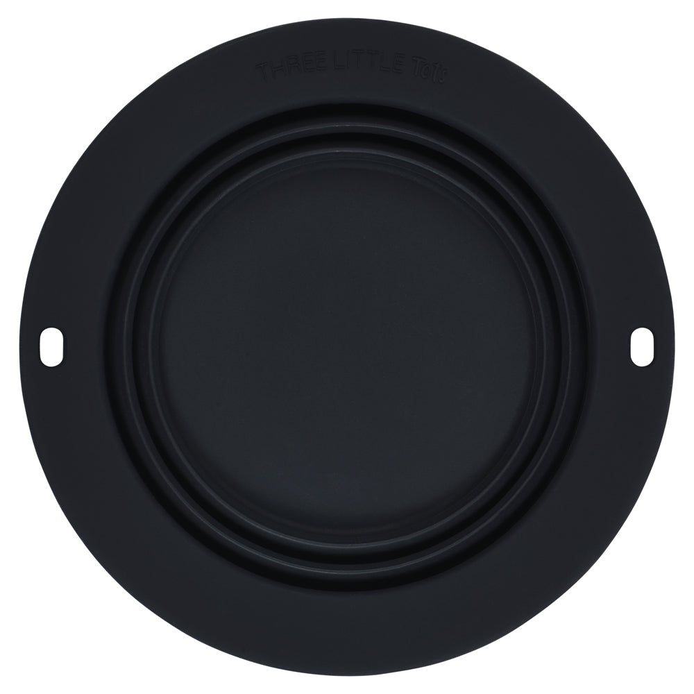 Three Little Tots Black Collapsible Bowl for Travel or Home