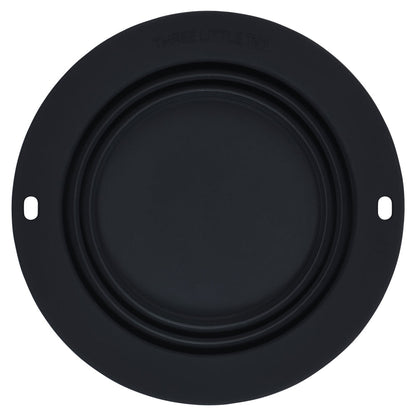 Three Little Tots Black Collapsible Bowl for Travel or Home