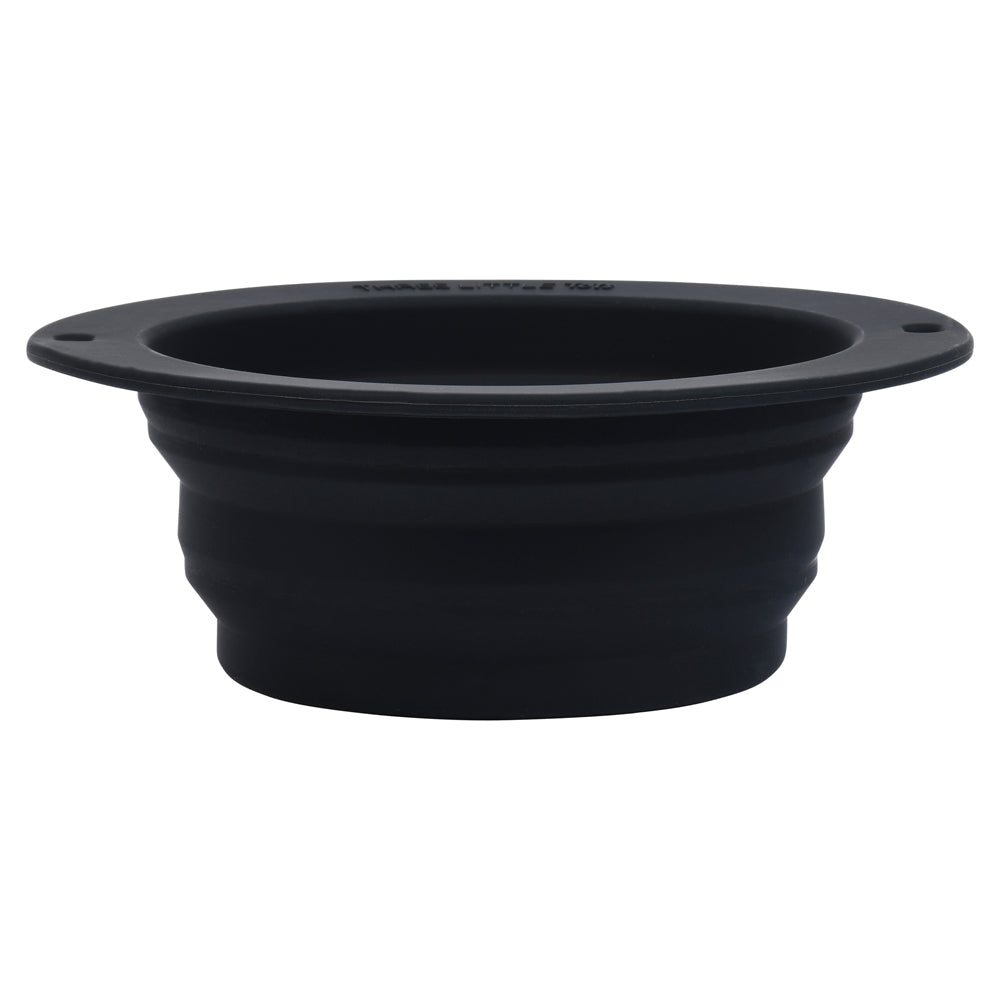 Three Little Tots Black Collapsible Bowl for Travel or Home