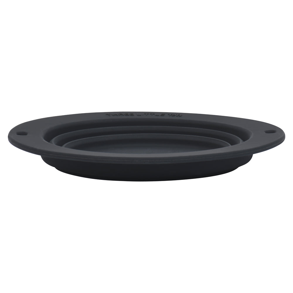 Three Little Tots Black Collapsible Bowl for Travel or Home