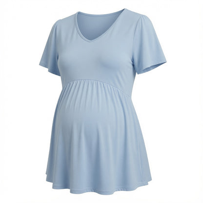 Short Sleeve Flowing Maternity Top - Delilah's Maternity