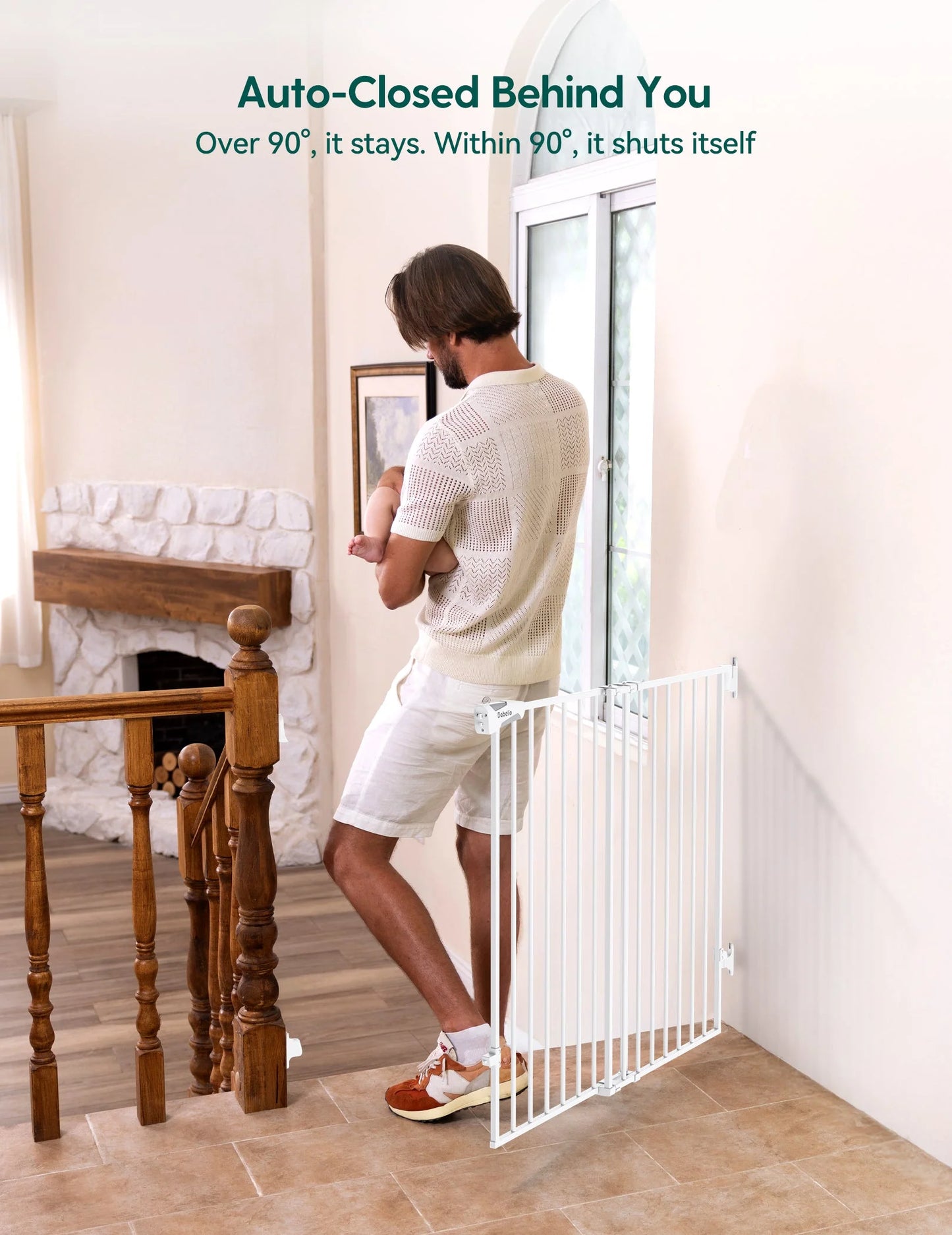 Babelio Boundless B17 | No-Trip Hardware-Mounted Baby Gate