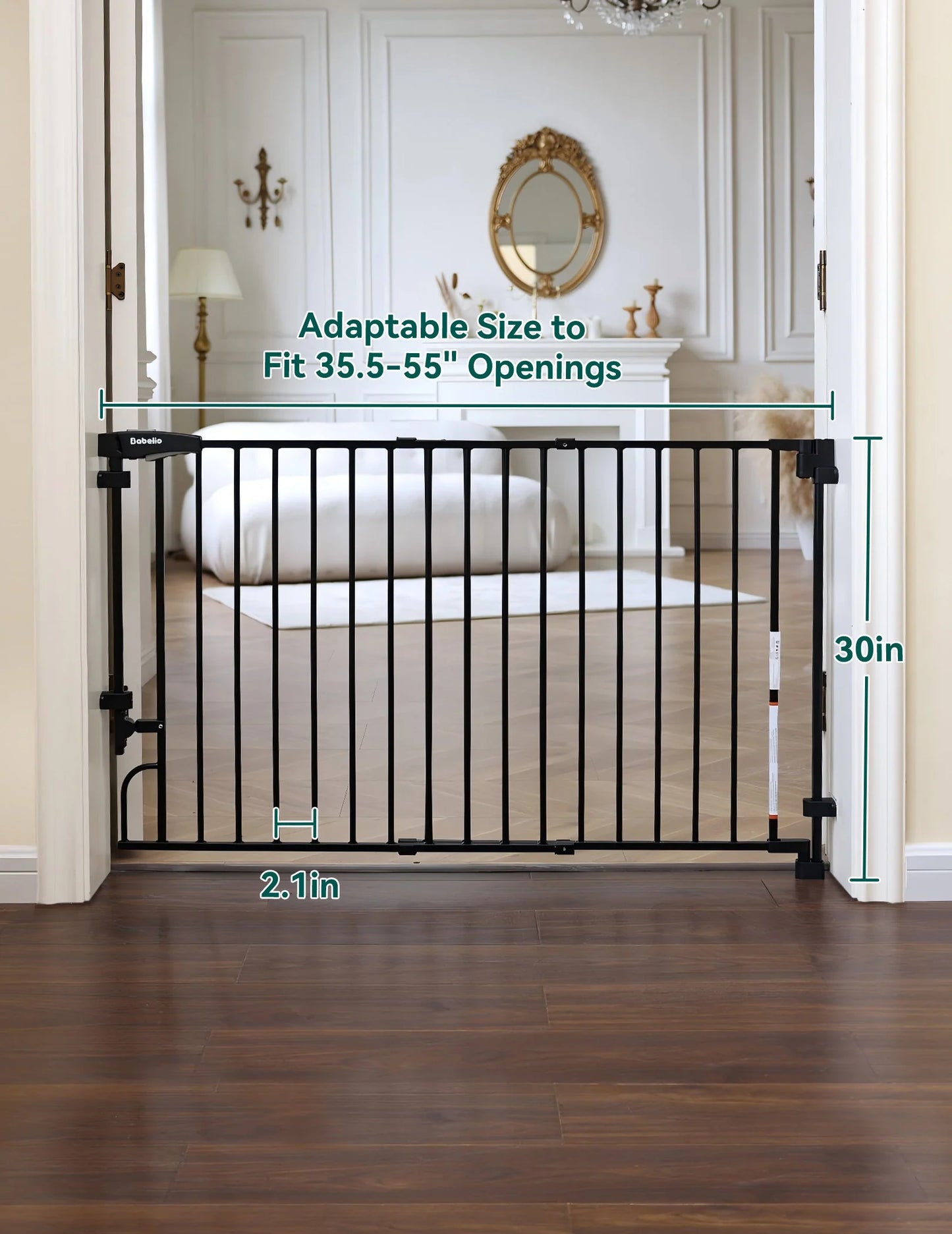 Babelio Boundless R30 ProFlex | Removable No-Trip Baby Gate