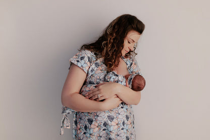 Three Little Tots Flower Bloom Labor and Delivery Nursing Hospital Gown