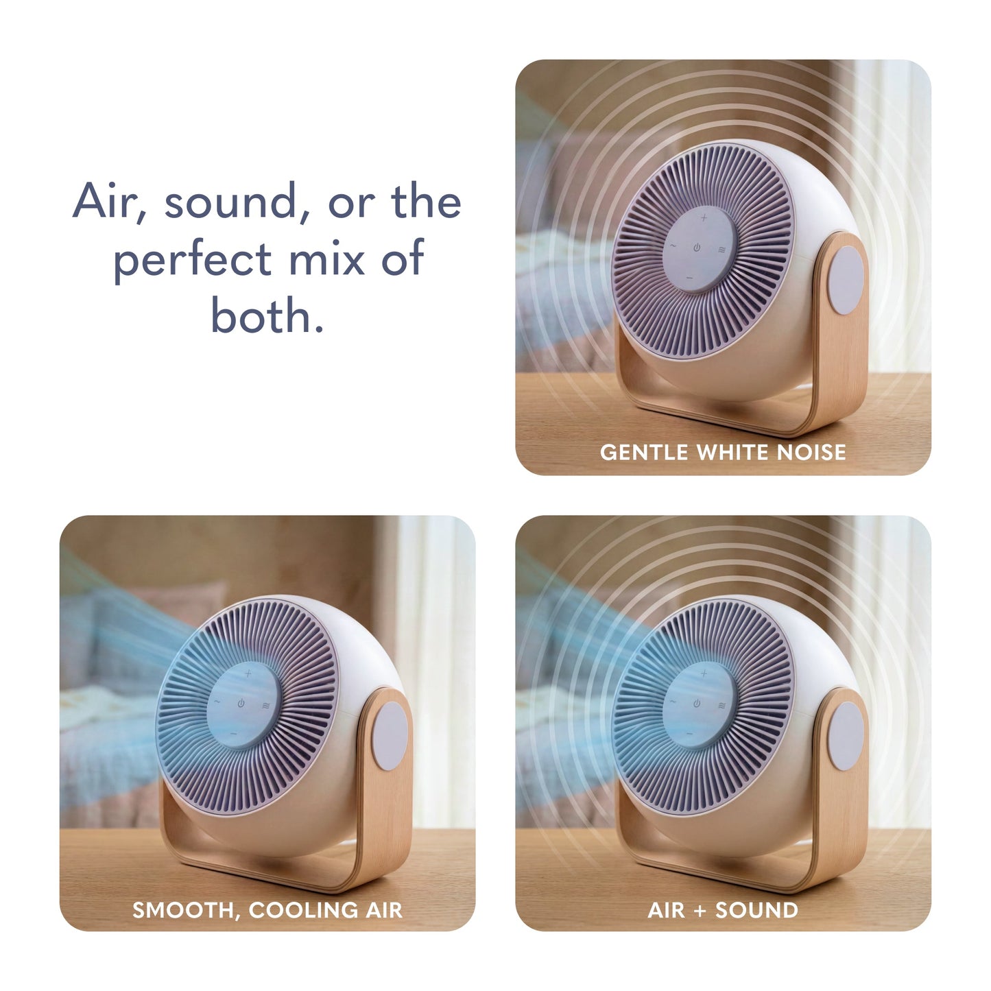 SNOOZ Breez 2 | 2-in-1 Smart Bedroom Fan & White Noise Machine