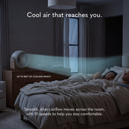 SNOOZ Breez 2 | 2-in-1 Smart Bedroom Fan & White Noise Machine