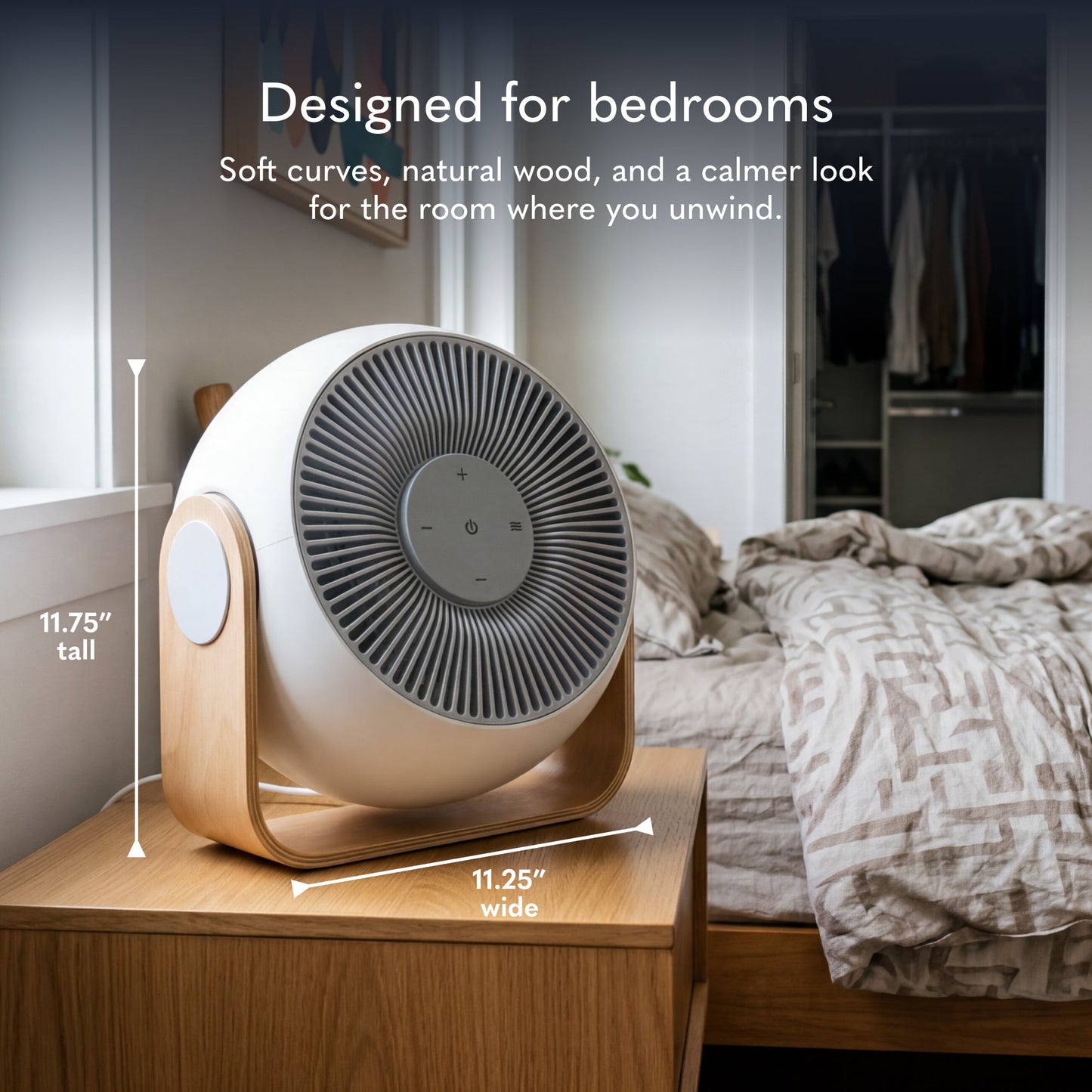 SNOOZ Breez 2 | 2-in-1 Smart Bedroom Fan & White Noise Machine