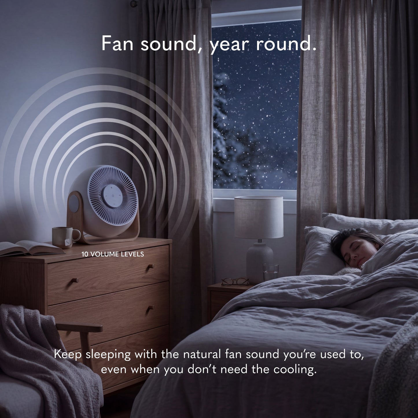 SNOOZ Breez 2 | 2-in-1 Smart Bedroom Fan & White Noise Machine