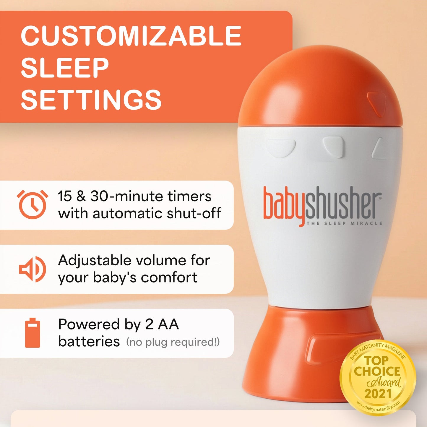 Baby Shusher Sound Machine – Real Human Shushing Sound